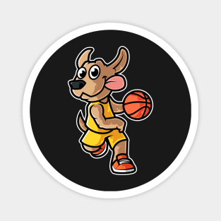 Dog Basketball Game Day Funny Team Sports B-ball graphic Magnet